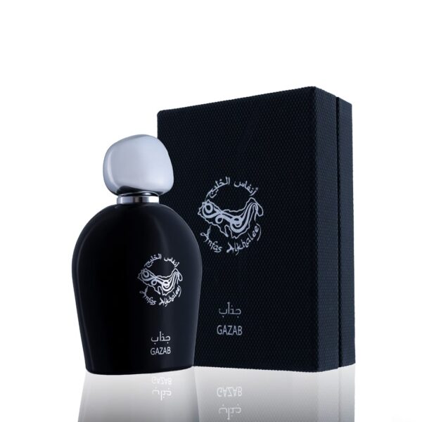 GAZAB - جذاب Brand: Anfas Al Khaleej Perfumes Fragrance Type: eau de parfum Size: 100ml Fragrance Family: Vanilla Fragrance Description: Top Note: Balsamic (Vanilla) Middle Note: Floral (Jasmine, Rose) Balsamic (Vanilla) Base Note: Musk, Balsamic (Vanilla, Benzoin) العلامة التجارية: أنفاس الخليج للعطور نوع العطر: او دي بارفان الحجم: 100 مل من عائلة عطور الفانيليا :مكونات العطر (النوتة العليا: بلسميك (فانيليا (النوتة الوسطى "قلب العطر": زهور (ياسمين ، جوري) بلسميك (فانيليا (قاعدة العطر"النوتة السفلى": المسك ، البلسميك (الفانيليا ، الجاوي