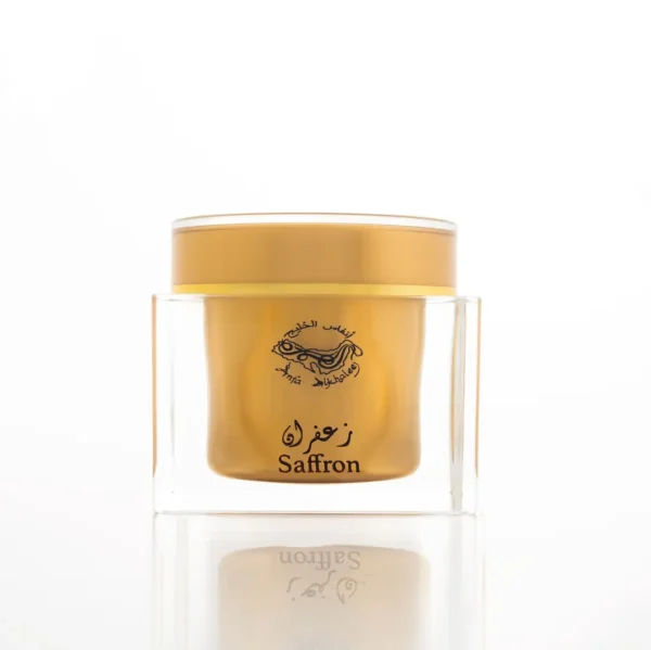 Experience the luxurious aroma of Bakhoor Saffron by Anfas Al Khaleej. A rich blend of saffron and traditional incense, creating a warm, captivating fragrance for your home.