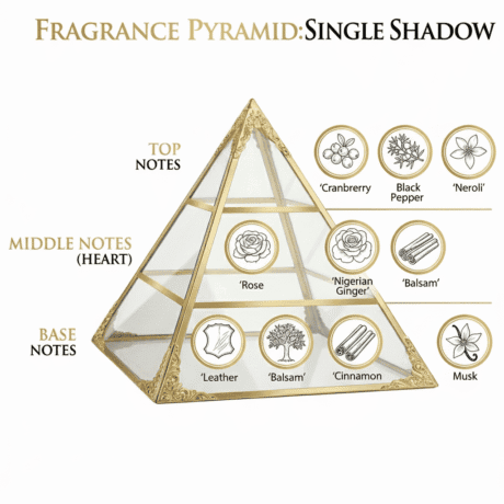 Embrace the mystery of Single Shadow, a daring Anfas Alkhaleej fragrance. This is a scent of contrasts, where the sharp, fruity opening of cranberry cuts through the darkness of leather and balsam. Top Notes: Cranberry, Black Pepper, Juniper. Middle Notes: Rose, Balsam, Cinnamon. Base Notes: Leather, Vanilla, Musk.